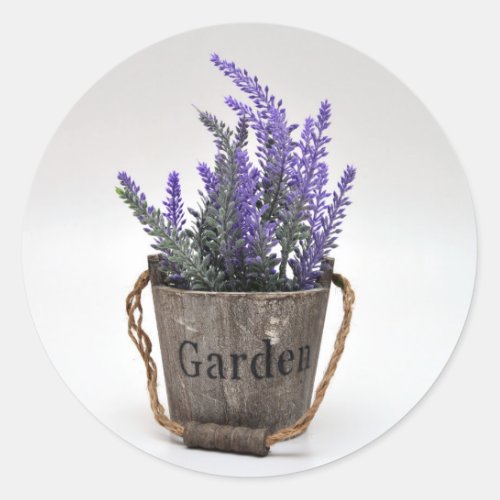 lavander classic round sticker