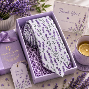 Lavander Floral Neck Tie