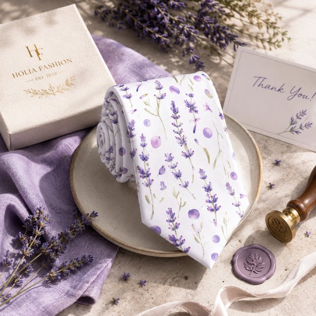 Lavander Floral Neck Tie (Creator Uploaded)