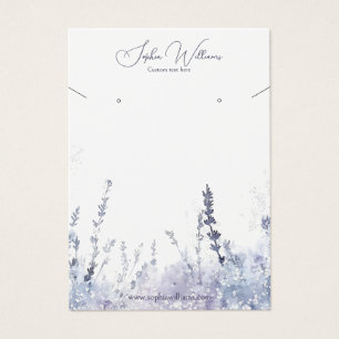Lavander Necklace & Earrings Jewelry Display Card