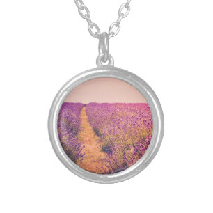Lavander Silver Plated Necklace