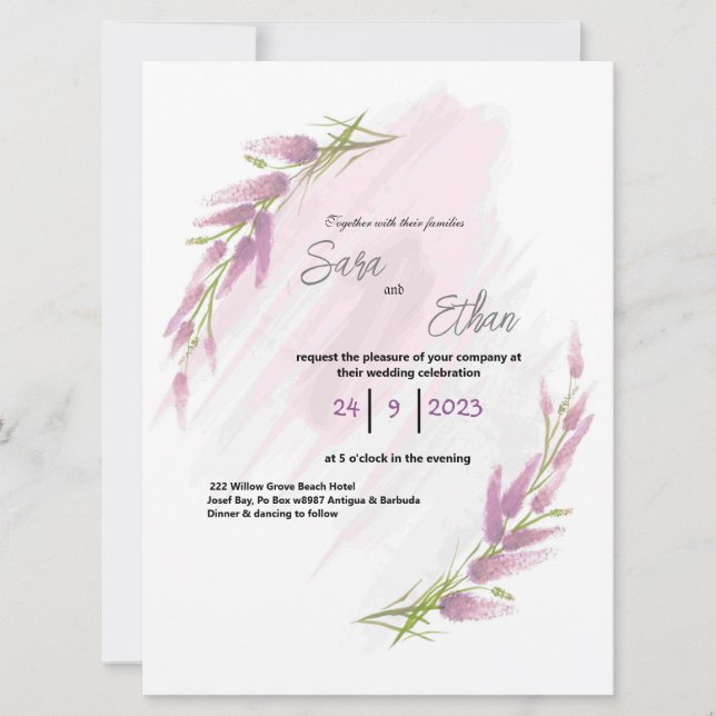 Lavander, watercolor wildflower (Front)