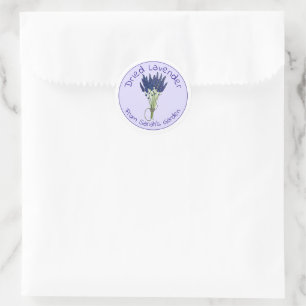 Lavandula Dried Lavender Bunch From the Garden of Classic Round Sticker