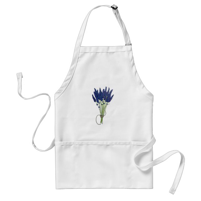 Lavandula Lavender Bunch Herb Purple Flower Garden Adult Apron (Front)