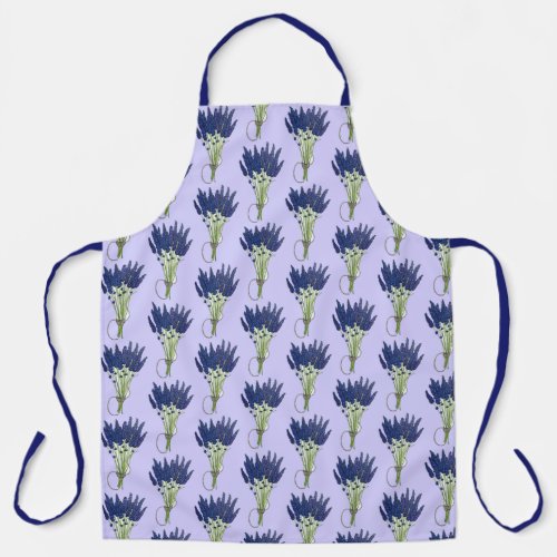 Lavandula Lavender Bunch Herb Purple Flower Garden Apron