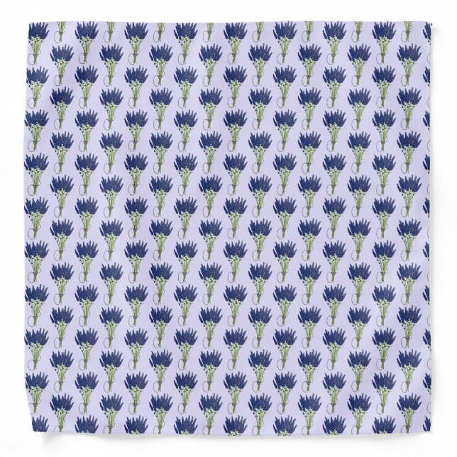 Lavandula Lavender Bunch Herb Purple Flower Garden Bandana (Front)