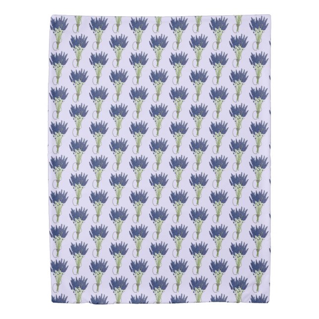 Lavandula Lavender Bunch Herb Purple Flower Garden Duvet Cover (Front)