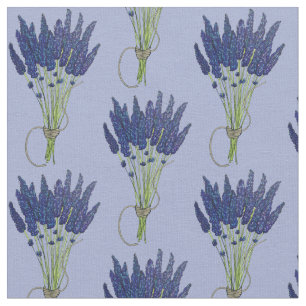 Lavandula Lavender Bunch Herb Purple Flower Garden Fabric