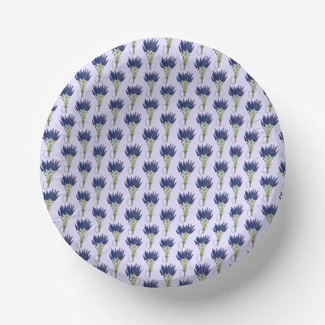 Lavandula Lavender Bunch Herb Purple Flower Garden Paper Bowls (Front)