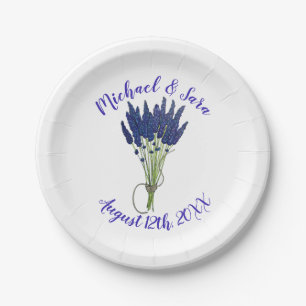 Lavandula Lavender Bunch Herb Purple Flower Garden Paper Plates