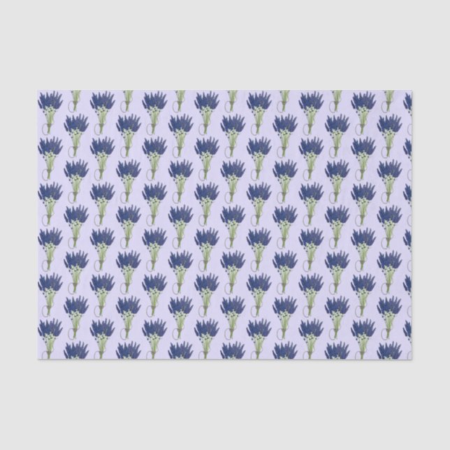Lavandula Lavender Bunch Herb Purple Flower Garden Tissue Paper (Front)