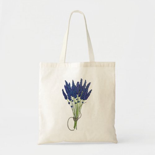 Lavandula Lavender Bunch Herb Purple Flower Garden Tote Bag