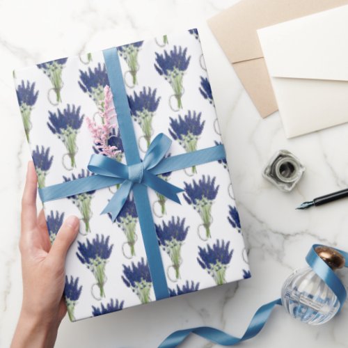 Lavandula Lavender Bunch Herb Purple Flower Garden Wrapping Paper