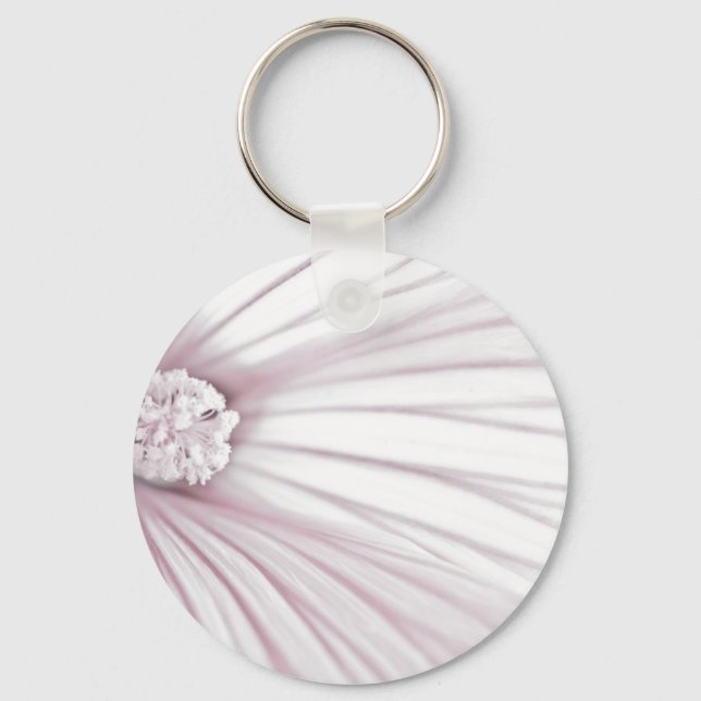 Lavatera Flower Macro Keychain (Front)