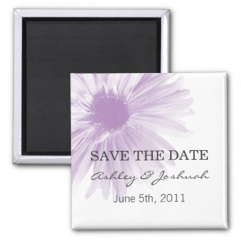 Lavend Flower Design Wedding Save The Date Magnets by AllyJCat at Zazzle
