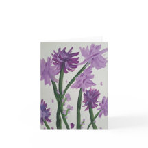Lavendar Bell Flowers Note Card