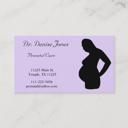 Lavendar  Black Doctor Business Card