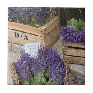 Lavendar for sale, Provence, France Ceramic Tile