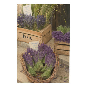 Lavendar for sale, Provence, France Wood Wall Art
