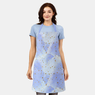 Lavendar Golden Star Pattern Apron