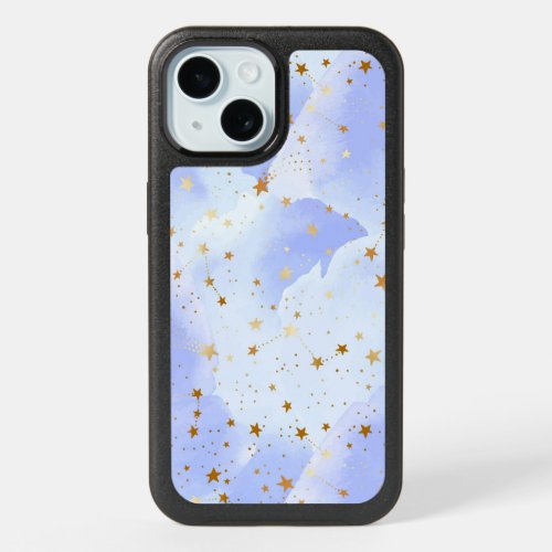 Lavendar Golden Star Pattern iPhone 15 Case