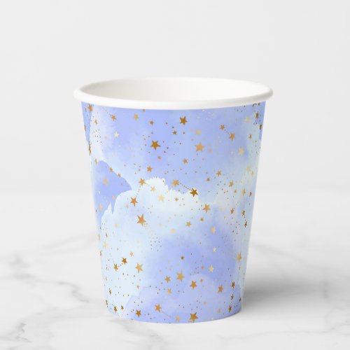 Lavendar Golden Star Pattern Paper Cups