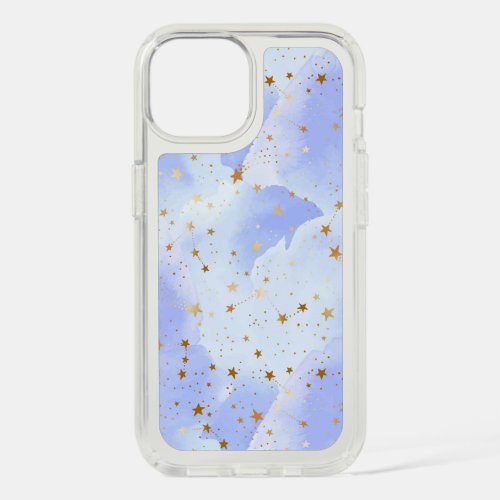 Lavendar Golden Star Pattern iPhone 15 Case