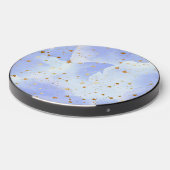 Lavendar Golden Star Pattern Wireless Charger (Front 2)