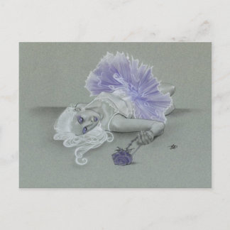 Lavendar gothic ballerina rose Postcard
