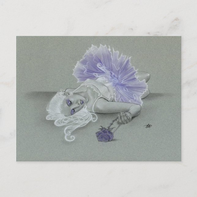 Lavendar gothic ballerina rose Postcard (Front)