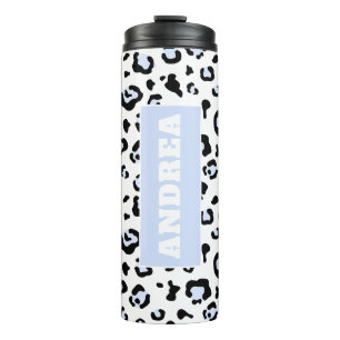 Lavendar Leopard Print Thermal Tumbler