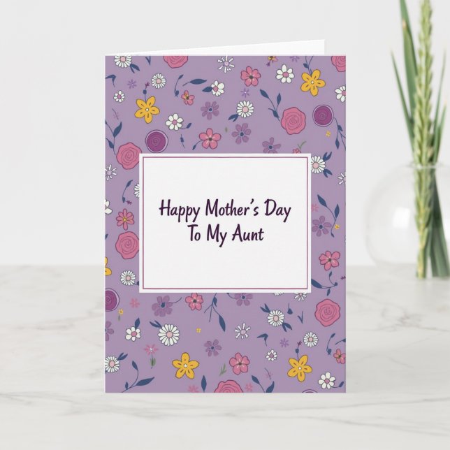 Lavendar Mothers Day Art Card (Front)