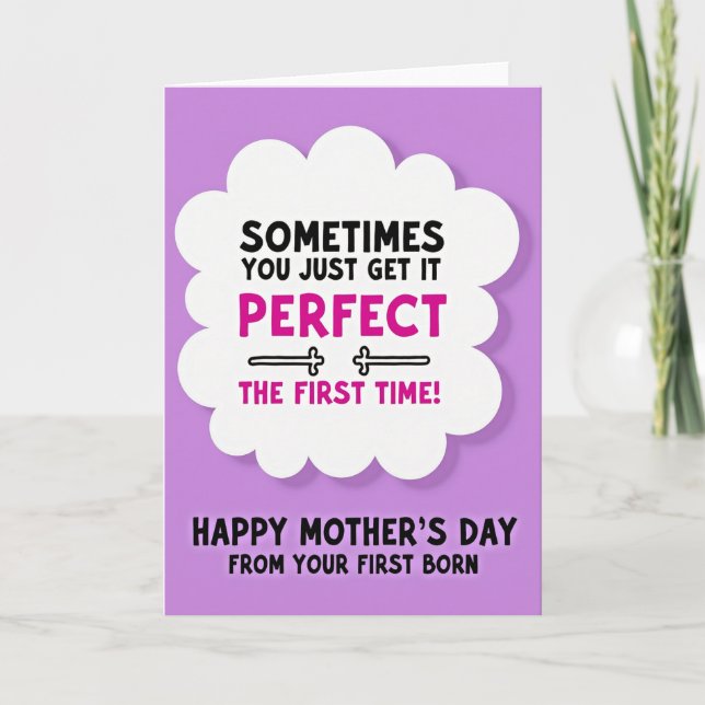 Lavendar Mothers Day Cloud Card (Front)