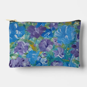 Lavendar Roses Floral Accessories Pouch
