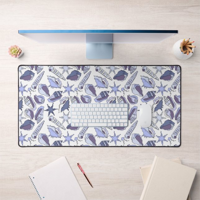 Lavendar Seashells Desk Mat (Office 1)