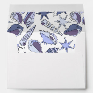 Lavendar Seashells Envelope
