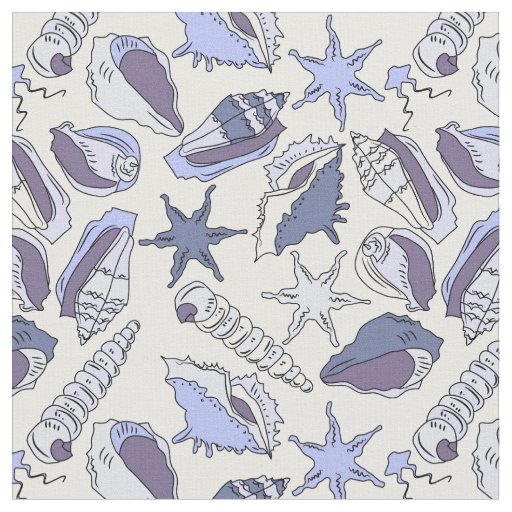 Lavendar Seashells Fabric