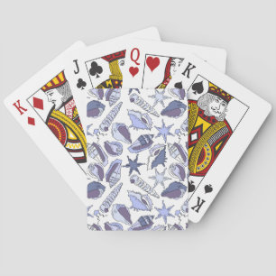 Lavendar Seashells Poker Cards