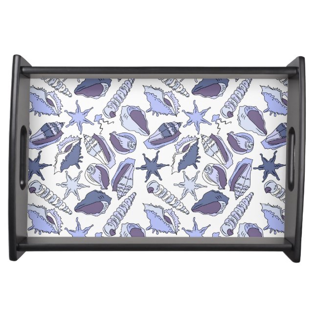 Lavendar Seashells Serving Tray (Front)