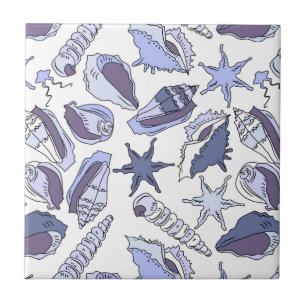Lavendar Seashells Tile