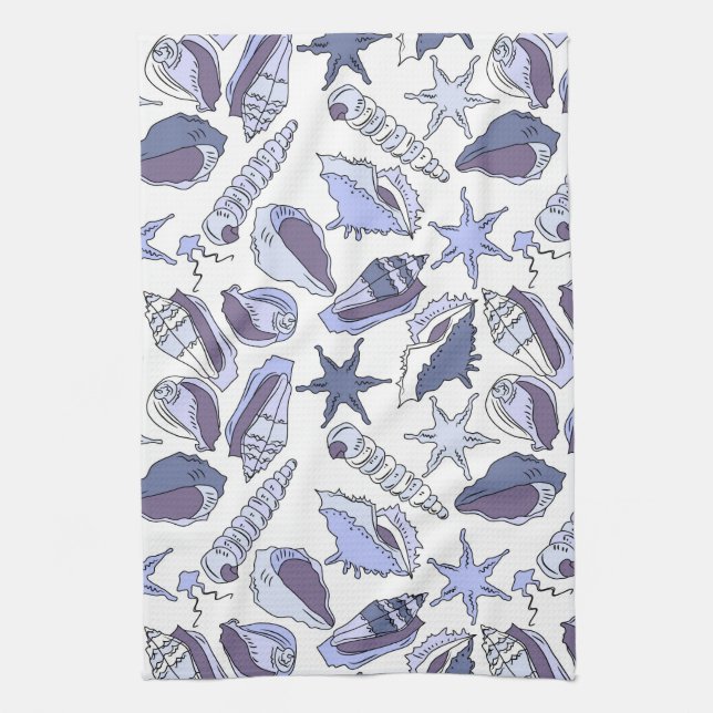 Lavendar Seashells Towel (Vertical)