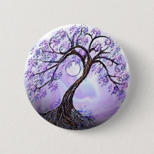 Lavendar Tree of Life Pinback Button