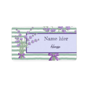 Lavendelstrauss Adressaufkleber Label