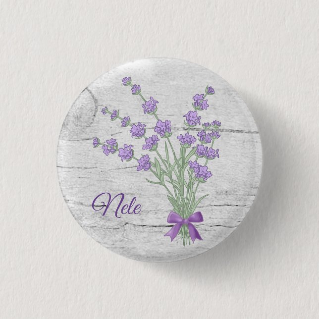 Lavendelstrauss, personalisiert  button (Front)