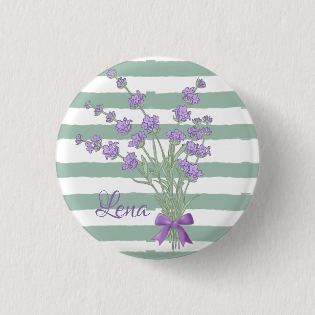 Lavendelstrauss, personalisiert  button (Front)