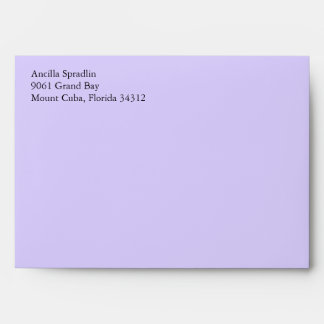 Lavender A7 5x7 Envelopes With Return Address