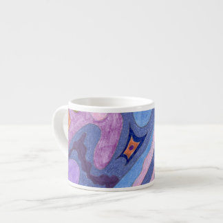 "Lavender" Abstract Art Espresso Cup