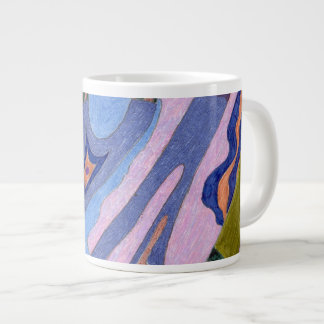 "Lavender" Abstract Art Giant Coffee Mug