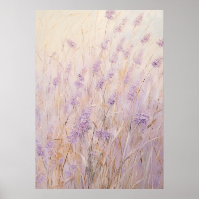 Lavender Abstract Art Poster (Front)