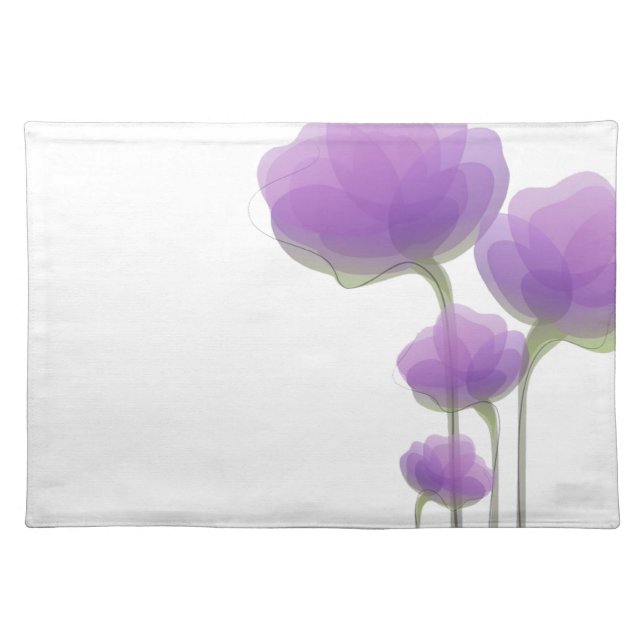 Lavender Abstract Flowers Placemat (Front)